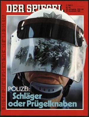 Der Spiegel 48/1981, Prügelknabe Polizei