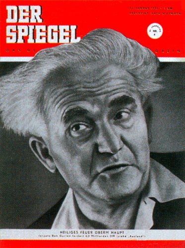 Zeitung 23.1.1952 , Ben Gurion